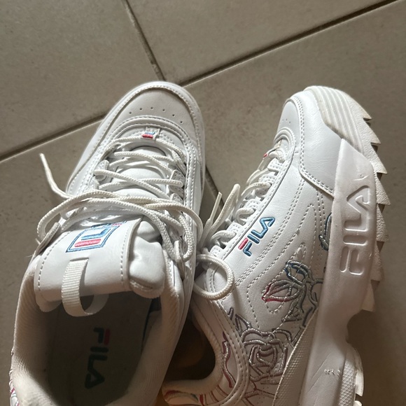 Fila White Sneakers with Colorful Accents - Picture 1 of 2
